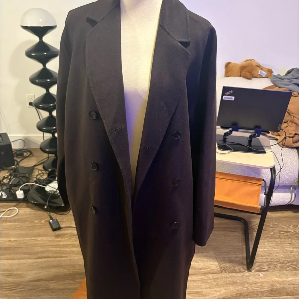 Toteme Espresso Wool Coat size 36 - Picture 3 of 6